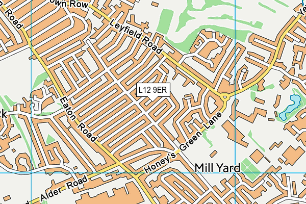 L12 9ER map - OS VectorMap District (Ordnance Survey)