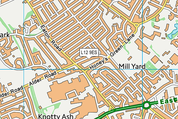 L12 9ES map - OS VectorMap District (Ordnance Survey)