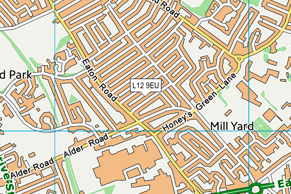 L12 9EU map - OS VectorMap District (Ordnance Survey)