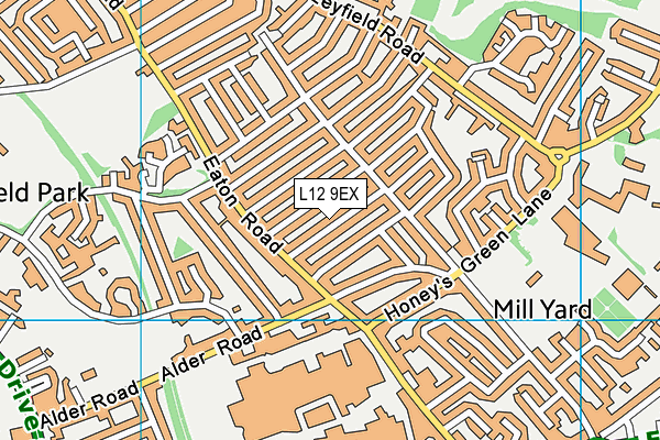 L12 9EX map - OS VectorMap District (Ordnance Survey)