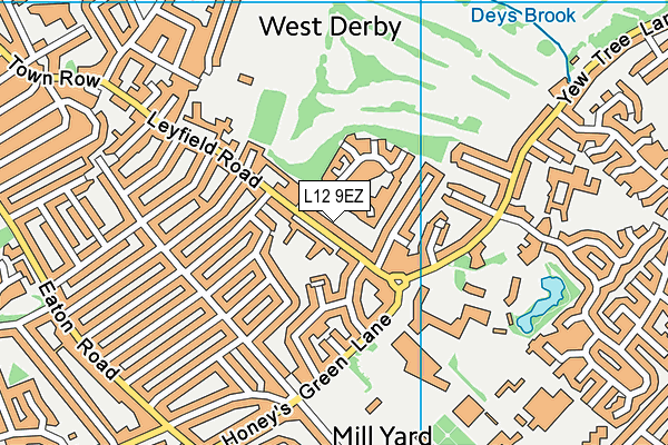 L12 9EZ map - OS VectorMap District (Ordnance Survey)