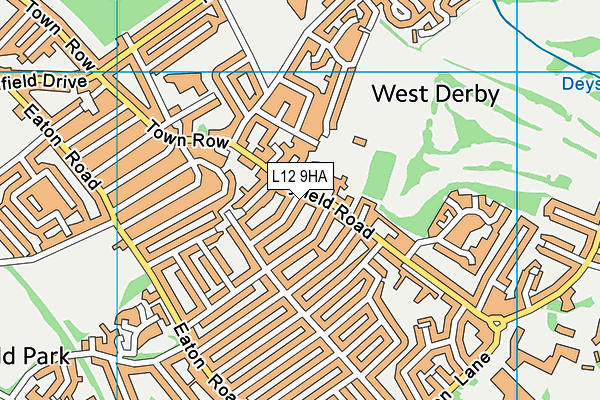 L12 9HA map - OS VectorMap District (Ordnance Survey)