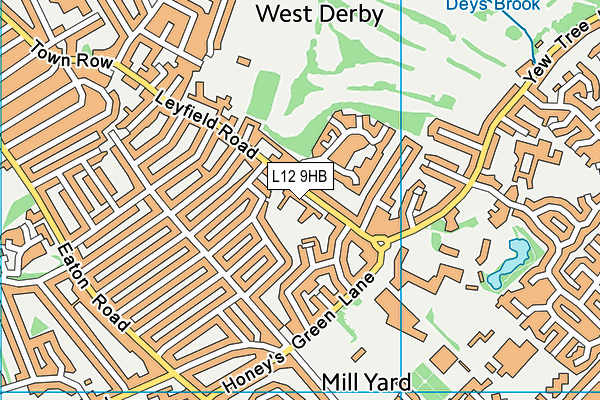 Blackmoor Park Junior School map (L12 9HB) - OS VectorMap District (Ordnance Survey)