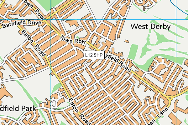 L12 9HP map - OS VectorMap District (Ordnance Survey)