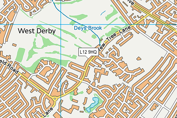 West Derby Golf Club map (L12 9HQ) - OS VectorMap District (Ordnance Survey)