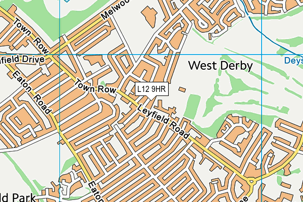 L12 9HR map - OS VectorMap District (Ordnance Survey)