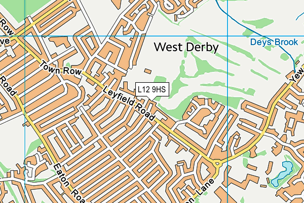 L12 9HS map - OS VectorMap District (Ordnance Survey)