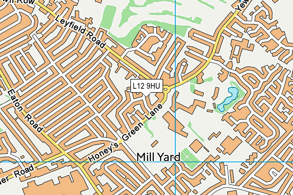 L12 9HU map - OS VectorMap District (Ordnance Survey)