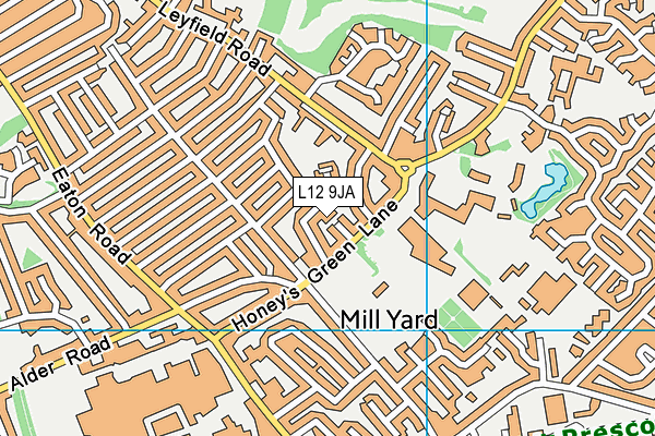 L12 9JA map - OS VectorMap District (Ordnance Survey)