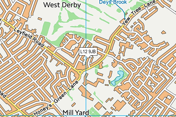 L12 9JB map - OS VectorMap District (Ordnance Survey)