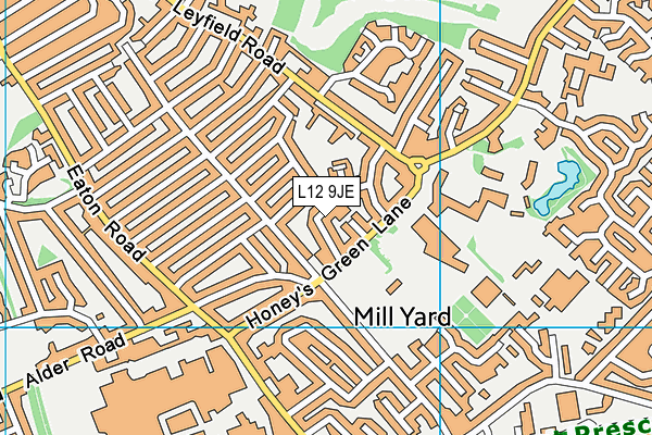 L12 9JE map - OS VectorMap District (Ordnance Survey)
