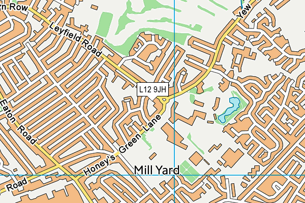 L12 9JH map - OS VectorMap District (Ordnance Survey)