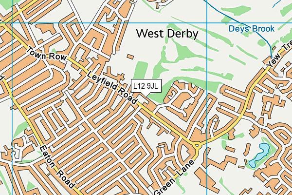 L12 9JL map - OS VectorMap District (Ordnance Survey)