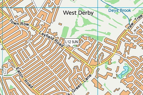 L12 9JN map - OS VectorMap District (Ordnance Survey)