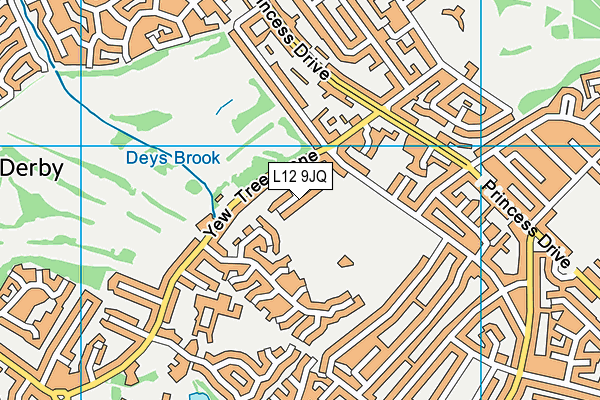 L12 9JQ map - OS VectorMap District (Ordnance Survey)