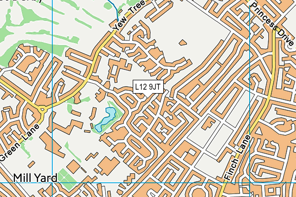 L12 9JT map - OS VectorMap District (Ordnance Survey)