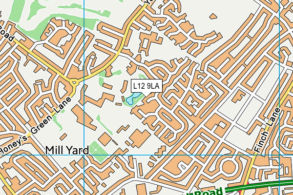 L12 9LA map - OS VectorMap District (Ordnance Survey)