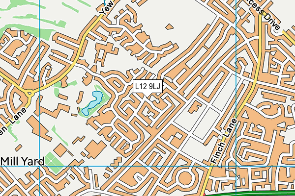 L12 9LJ map - OS VectorMap District (Ordnance Survey)
