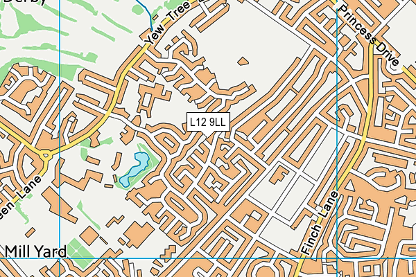 L12 9LL map - OS VectorMap District (Ordnance Survey)