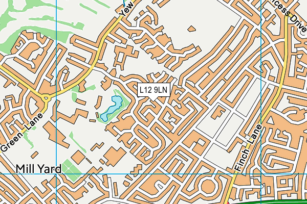 L12 9LN map - OS VectorMap District (Ordnance Survey)