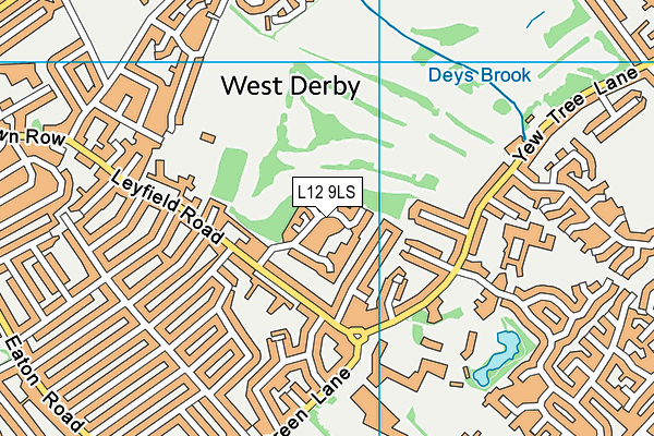 L12 9LS map - OS VectorMap District (Ordnance Survey)