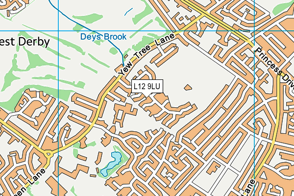 L12 9LU map - OS VectorMap District (Ordnance Survey)