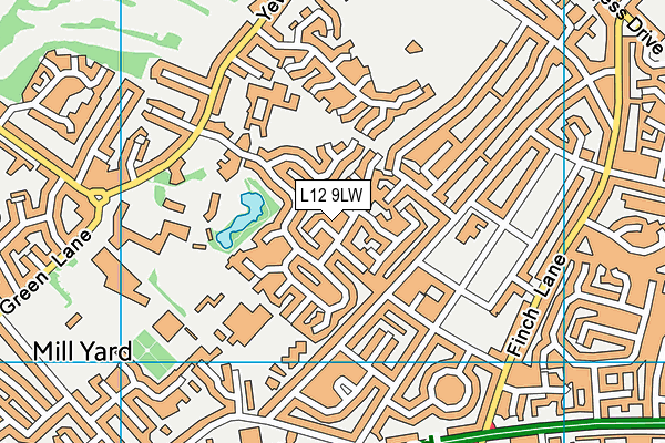 L12 9LW map - OS VectorMap District (Ordnance Survey)