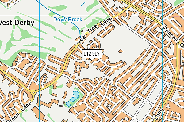 L12 9LY map - OS VectorMap District (Ordnance Survey)