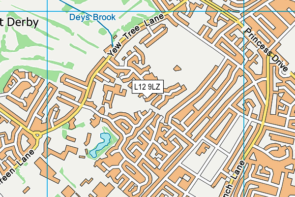 L12 9LZ map - OS VectorMap District (Ordnance Survey)