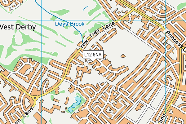 L12 9NA map - OS VectorMap District (Ordnance Survey)