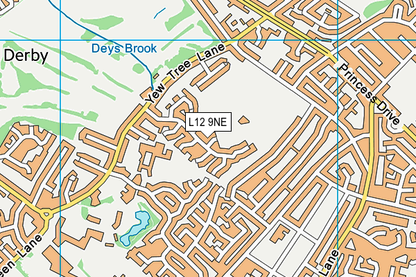 L12 9NE map - OS VectorMap District (Ordnance Survey)