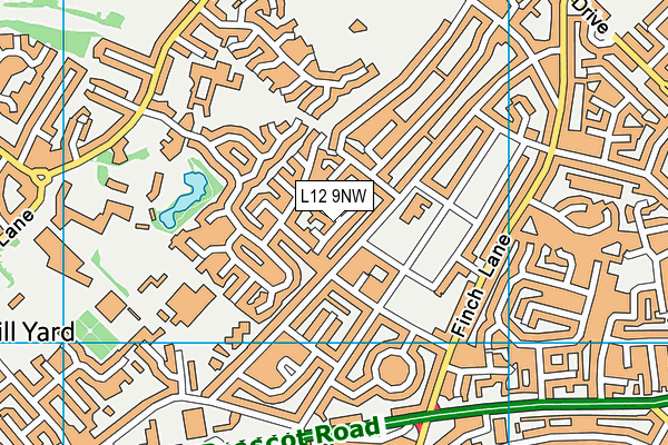 L12 9NW map - OS VectorMap District (Ordnance Survey)