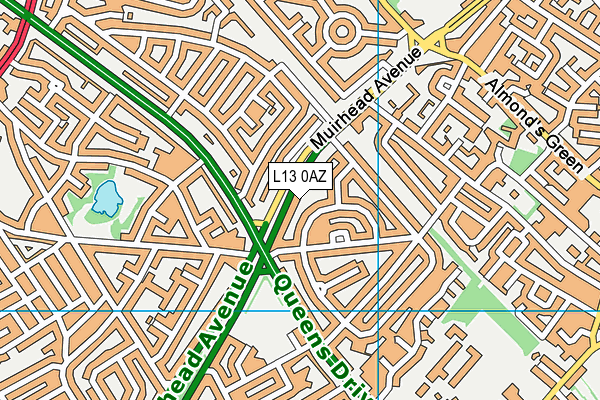 L13 0AZ map - OS VectorMap District (Ordnance Survey)