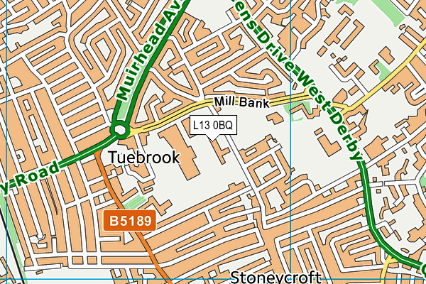 Ernest Cookson School map (L13 0BQ) - OS VectorMap District (Ordnance Survey)