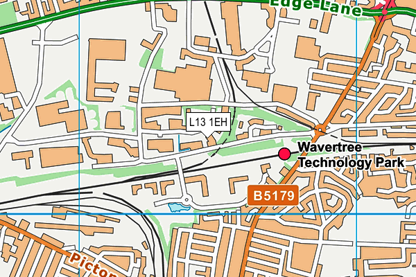 L13 1EH map - OS VectorMap District (Ordnance Survey)