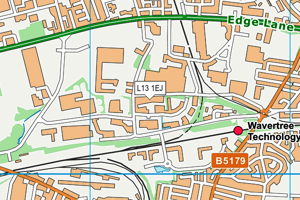 Nazene Danielle School of Performing Arts map (L13 1EJ) - OS VectorMap District (Ordnance Survey)