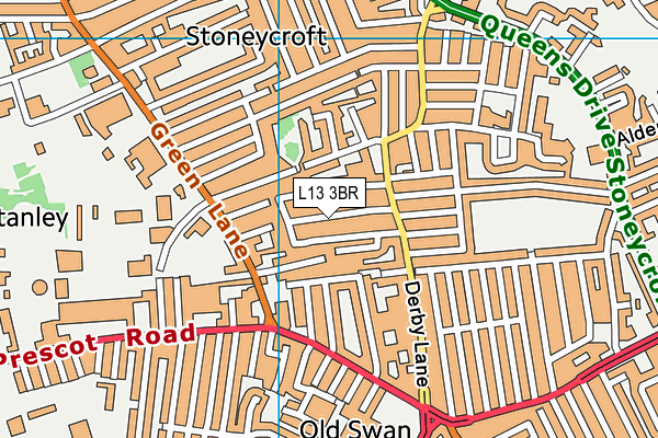 L13 3BR map - OS VectorMap District (Ordnance Survey)
