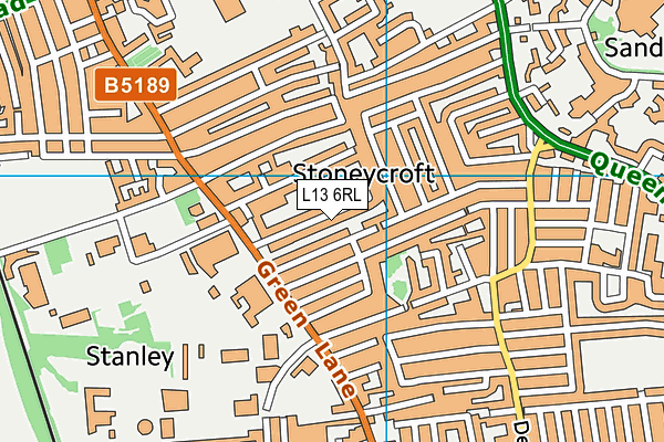 L13 6RL map - OS VectorMap District (Ordnance Survey)
