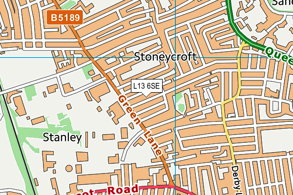 L13 6SE map - OS VectorMap District (Ordnance Survey)