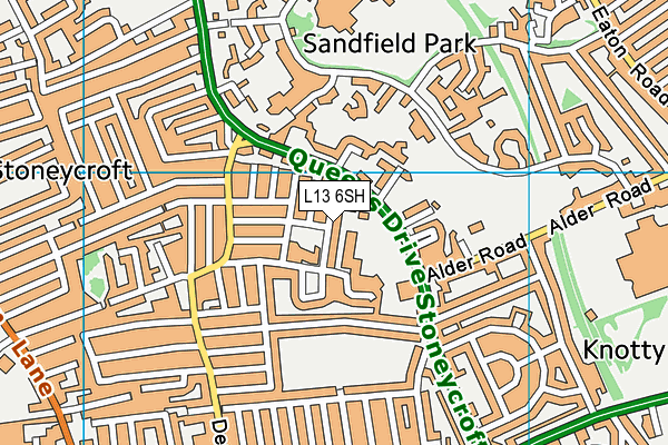 Corinthian Community Primary School map (L13 6SH) - OS VectorMap District (Ordnance Survey)