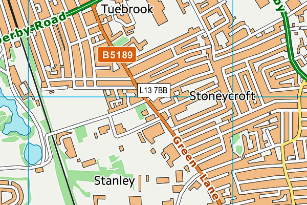 L13 7BB map - OS VectorMap District (Ordnance Survey)