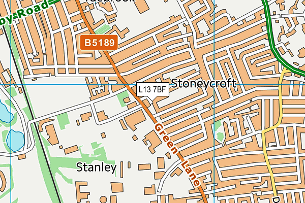 L13 7BF map - OS VectorMap District (Ordnance Survey)