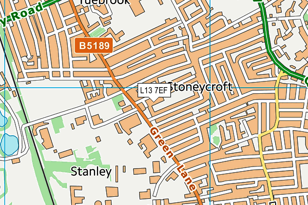L13 7EF map - OS VectorMap District (Ordnance Survey)