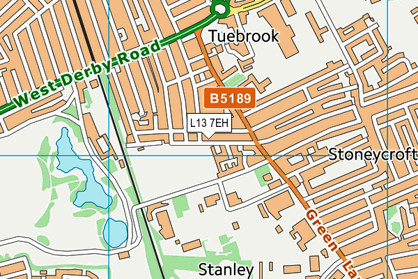 L13 7EH map - OS VectorMap District (Ordnance Survey)