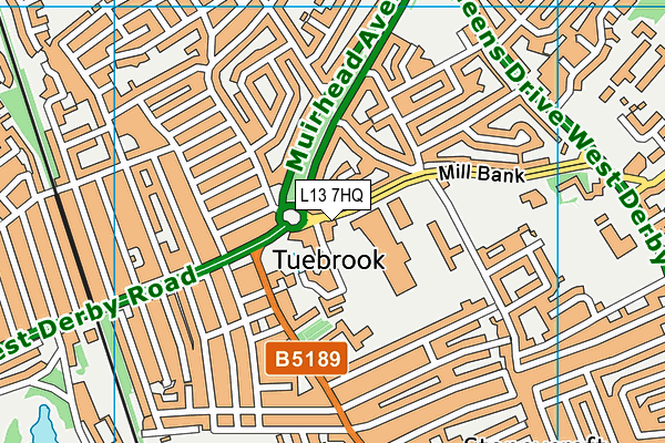 West Derby School map (L13 7HQ) - OS VectorMap District (Ordnance Survey)