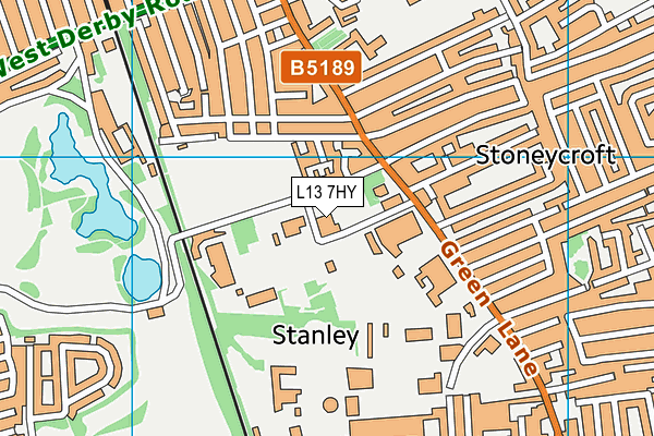 L13 7HY map - OS VectorMap District (Ordnance Survey)