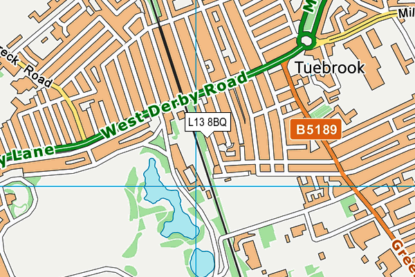 L13 8BQ map - OS VectorMap District (Ordnance Survey)