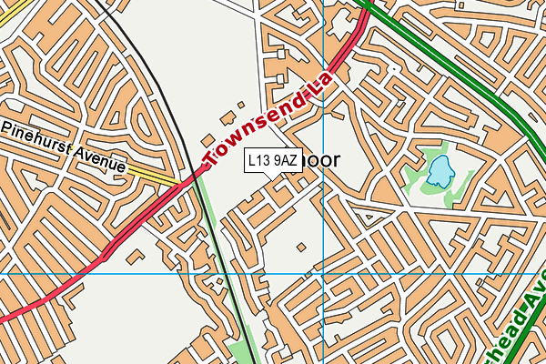 L13 9AZ map - OS VectorMap District (Ordnance Survey)