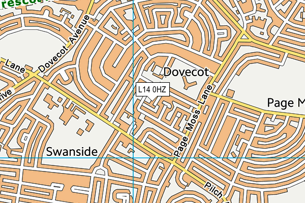 L14 0HZ map - OS VectorMap District (Ordnance Survey)