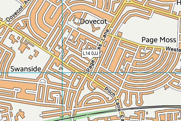 L14 0JJ map - OS VectorMap District (Ordnance Survey)